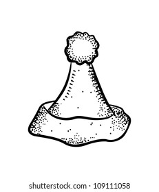 Santa hat in doodle style