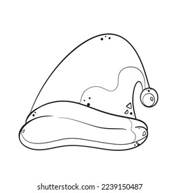 santa hat drawing Doodle line