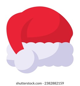 santa ese icono plano. Perfecto para diseño gráfico, móvil, interfaz de usuario y obras maestras web