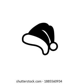 santa hat flat icon vector illustration