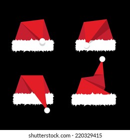 Santa hat flat icon. vector illustration