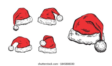 ilustración de Santa Hat Hand
