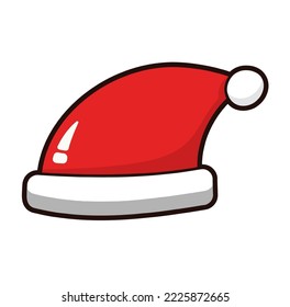 Santa hat  icon or banner. 