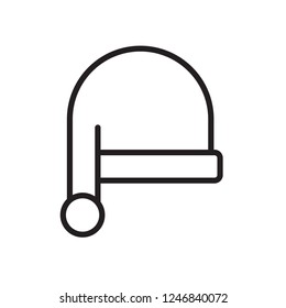 Santa hat icon. Christmas hat icon. New year vector flat symbol. Christmas linear icon.