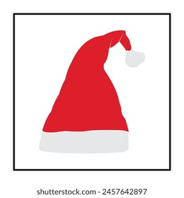 Santa hat icon, Santa Claus Christmas hat icon vector illustration symbol design