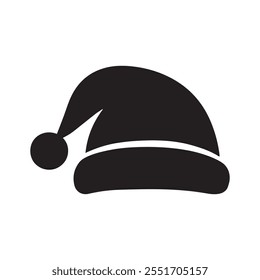 santa hat icon, Santa Claus Christmas hat icons,editable stroke, flat design style isolated on white linear pictogram, button, vector, sign, symbol, logo, illustration