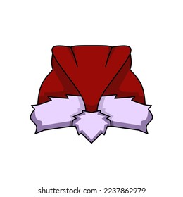 santa hat icon design, red hat santa with elegance concept