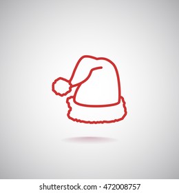  Santa hat Icon Flat.
