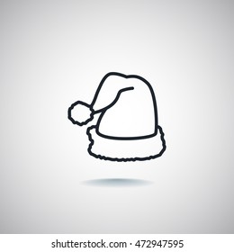  Santa hat Icon Flat.