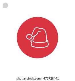  Santa hat Icon Flat.