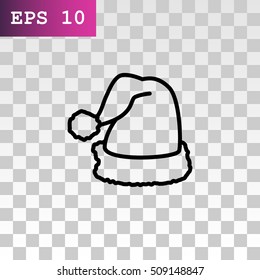  Santa hat Icon Flat.