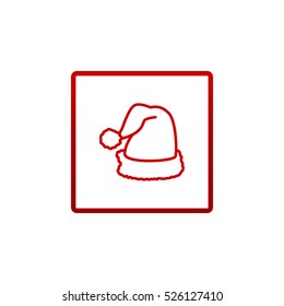  Santa hat Icon Flat.