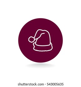  Santa hat Icon Flat.