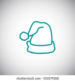  Santa hat Icon Flat.