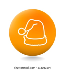  Santa hat Icon Flat.