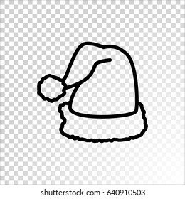  Santa hat Icon Flat.