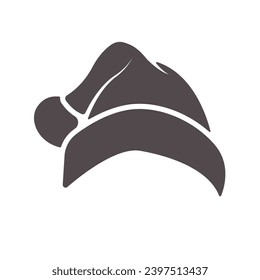 santa hat icon of glyph style design vector template