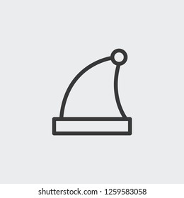 Santa hat icon isolated on background. Christmas symbol modern, simple, vector, icon for website design, mobile app, ui. Vector Illustration