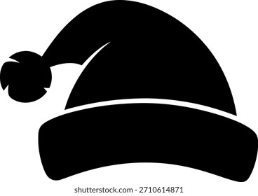 Santa hat icon isolated on white background isolated on transparent background, Vector