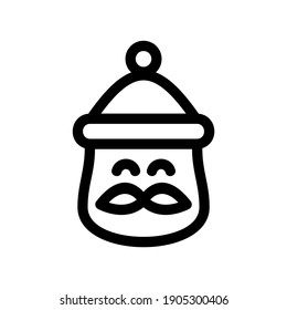 santa hat icon or logo isolated sign symbol vector illustration - high quality black style vector icons
