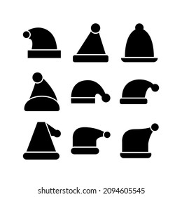 santa hat icon or logo isolated sign symbol vector illustration - Collection of high quality black style vector icons
