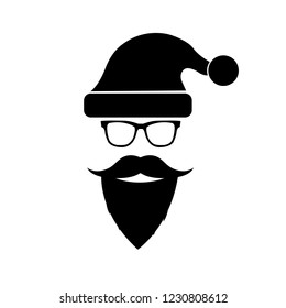 Santa hat icon, logo on white background