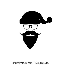 Santa hat icon, logo on white background
