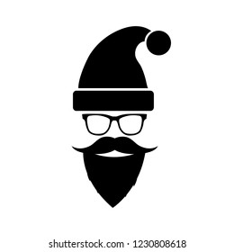 Santa hat icon, logo on white background