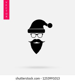 Santa hat icon, logo on white background