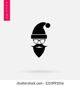 Santa hat icon, logo on white background