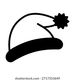 Santa Hat Icon Mixed Vector Illustration