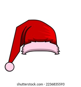 Santa hat icon, red hat santa with elegance concept, perfect for your design