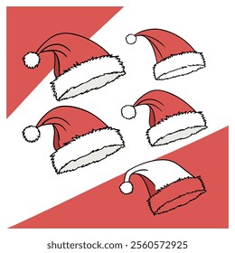 Santa Hat Icon Set for  Enthusiasts