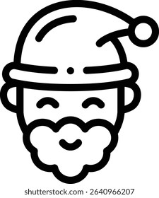 santa hat icon. Thin Linear Style Design Isolated On White Background
