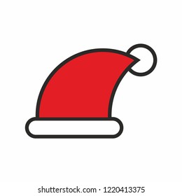 Santa hat icon vector