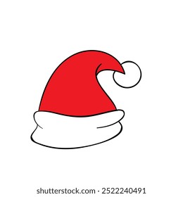 Santa hat icon vector. Christmas illustration sign. new Year symbol.
