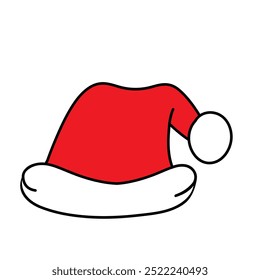 Santa hat icon vector. Christmas illustration sign. new Year symbol.