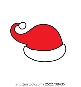 Santa hat icon vector. Christmas illustration sign. new Year symbol.