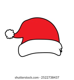 Santa hat icon vector. Christmas illustration sign. new Year symbol.
