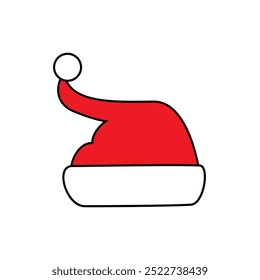 Santa hat icon vector. Christmas illustration sign. new Year symbol.