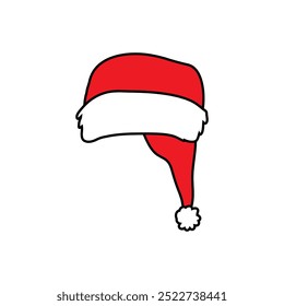 Santa hat icon vector. Christmas illustration sign. new Year symbol.