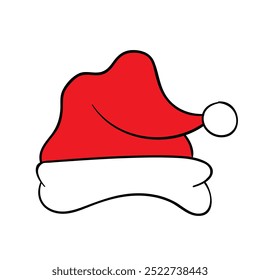 Santa hat icon vector. Christmas illustration sign. new Year symbol.