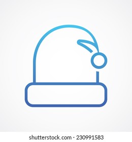 Santa Hat icon, vector illustration. Simple Flat Metro design style. ESP10
