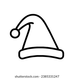 santa hat icon vector isolated