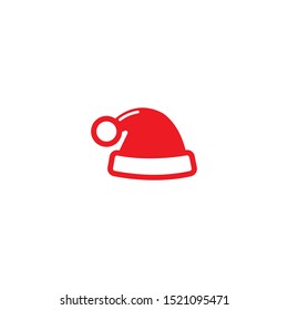 Santa hat icon. vector on a white background