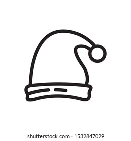 santa hat icon vector symbol template