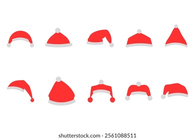 Santa Hat Illustration Design Set