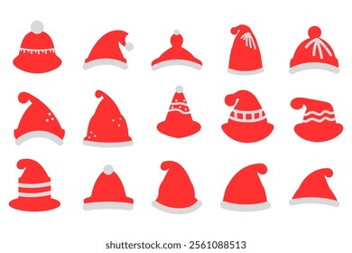 Santa Hat Illustration Design Set