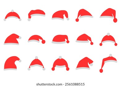 Santa Hat Illustration Design Set