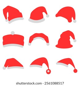Santa Hat Illustration Design Set